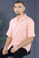Turbo Endless Cool Embossed Casual Shirt In Baby Pink