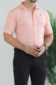 Turbo Endless Cool Embossed Casual Shirt In Baby Pink