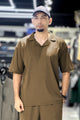 Turbo Street Comfort Collar Style Men's Tee In Brown