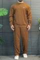 Nke Active-Wear Piping Men's Co-Ord Set In Brown
