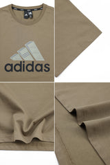 Adds Typography Badge Imported Round Neck T-Shirt In Brown