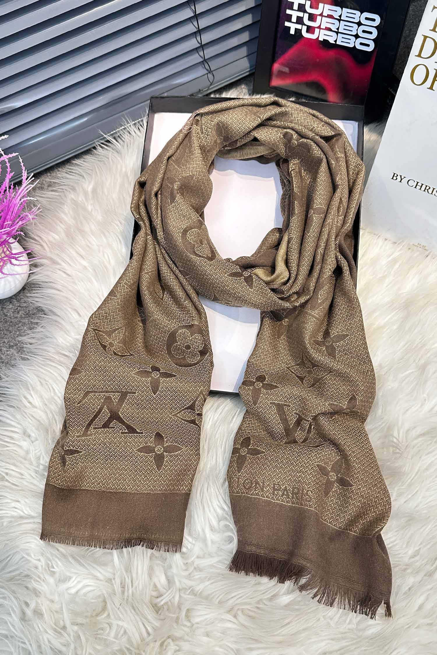 Luis Vten Monogram Classic Imported Men's Silk Muffler