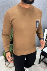 Belent Grip Bottom Round Neck Imported Men's Sweatshirt