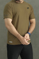 Skchr Activewear Essential Imp Dry-Fit Tee In Brown