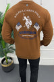 Rph Lren Neck Adele Round Neck Imported Men's Sweatshirt In Brown