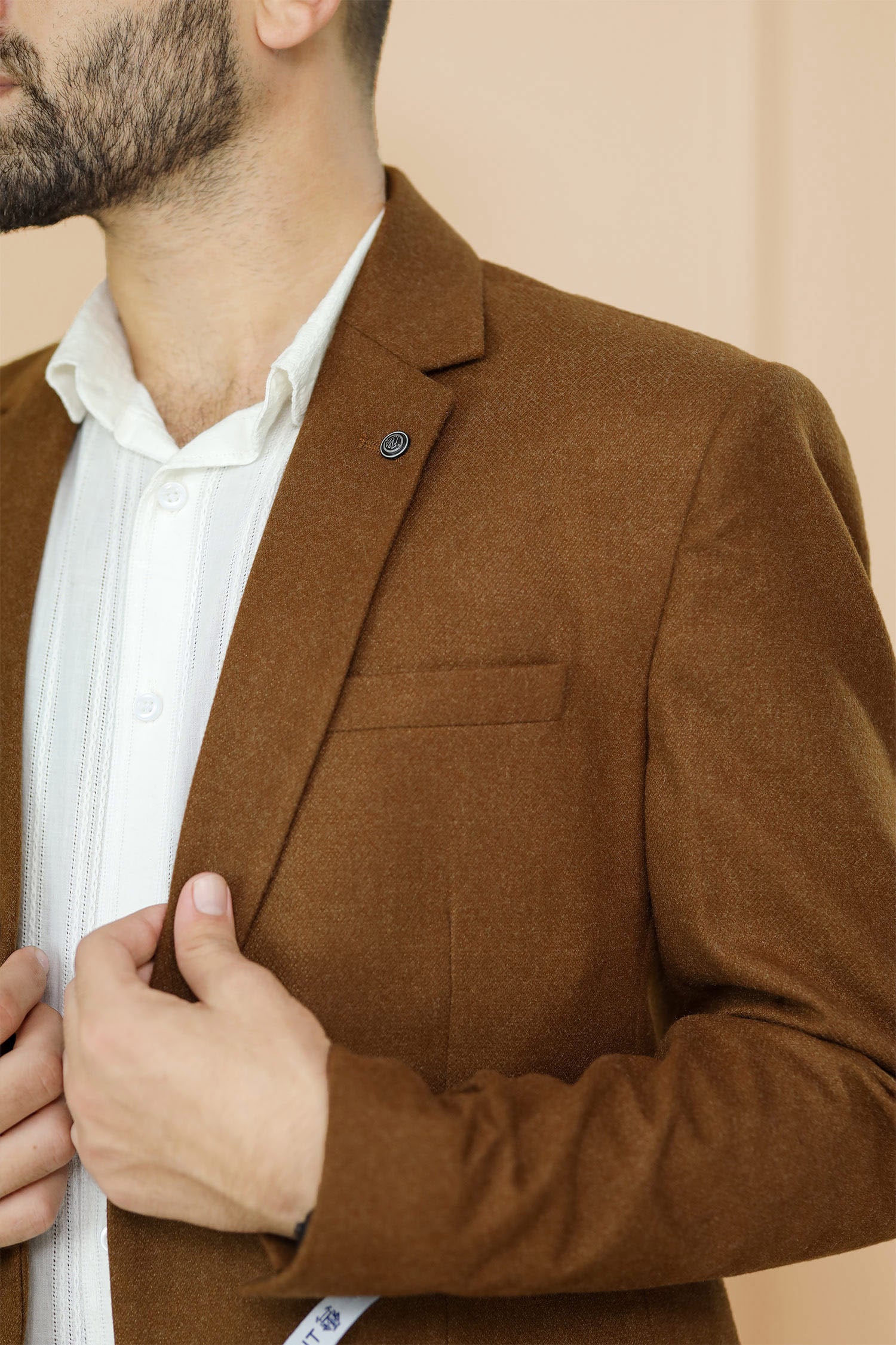 Classic Rich Self Pattern Men Blazer