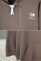 Turbo Designer Motif Fleece Hoodie In Brown