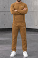 Nke Active-Wear Piping Men's Co-Ord Set In Brown