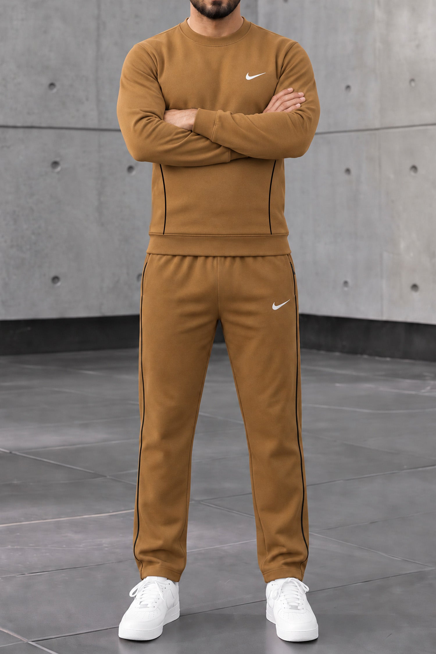 Nke Active-Wear Piping Men's Co-Ord Set