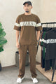 Zra Contrast Panel Men's Co-Ord Set