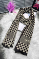 Luis Vten Petit Damier Pattern Imported Men's Wool Muffler