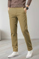 Turbo Urban Era Executive Slim Fit Cotton Pant In Brown