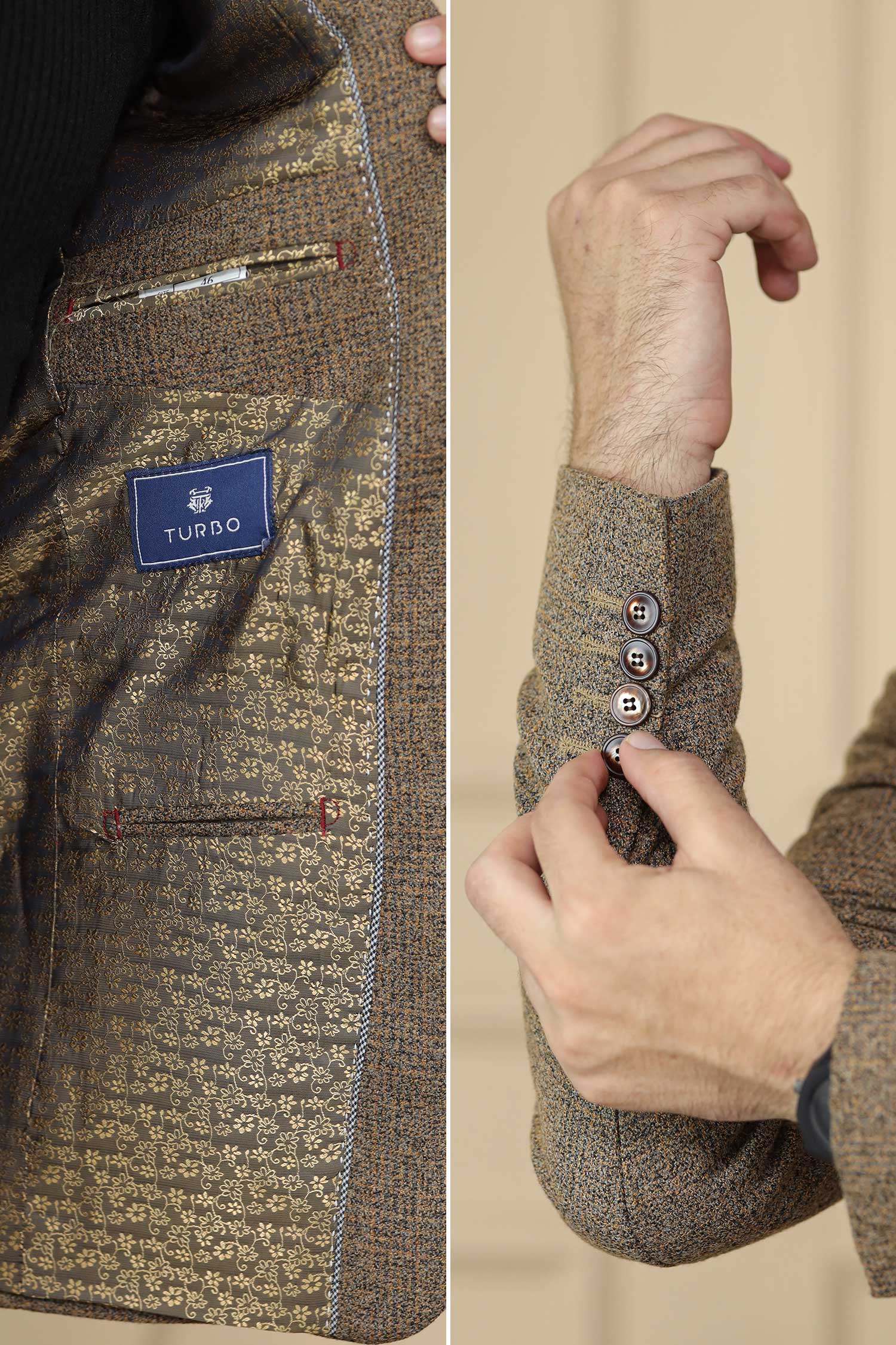 Wool Rich Worsted Tweed Mens Casual Blazer
