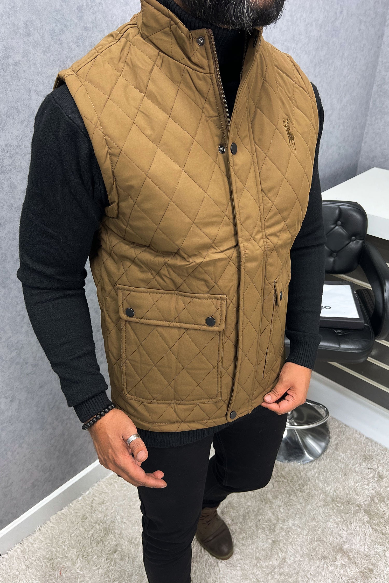 Rph Lren Polo Diamond Cut Quilted Imported Men's Gilet