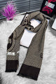 Hrms Chevron Herringbone Pattern Imported Men's Wool Muffler