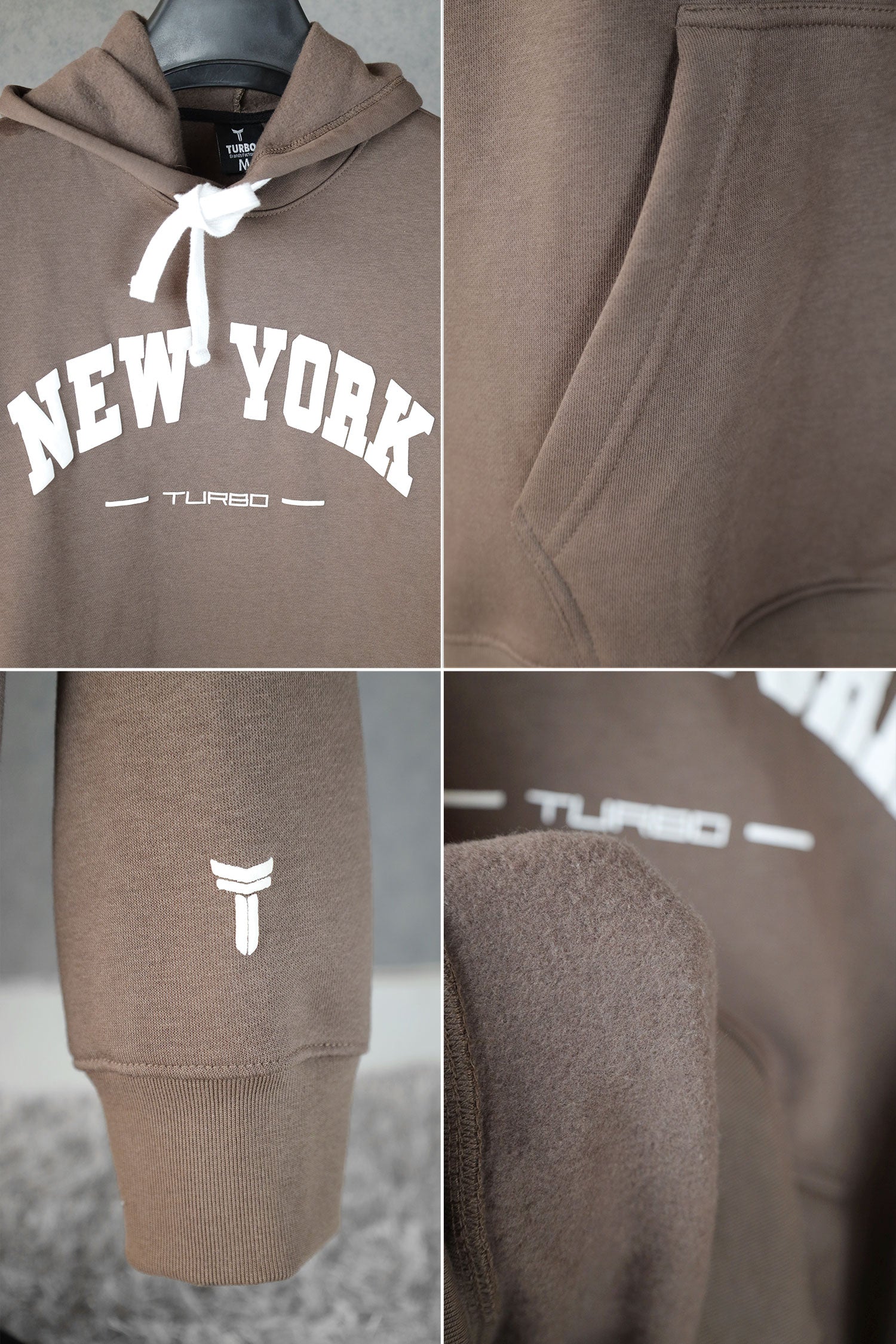 Turbo NY Aplic Print Fleece Hoodie