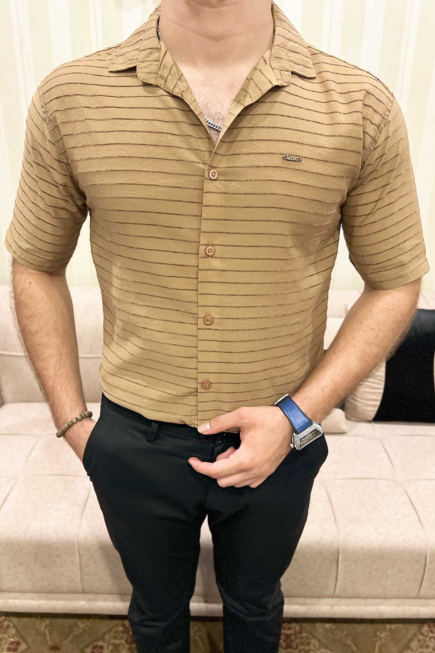 Turbo Snitch Striped Casual Shirt