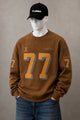Turbo "77" Graphic Oversize Round Neck Men's Sweatshirt