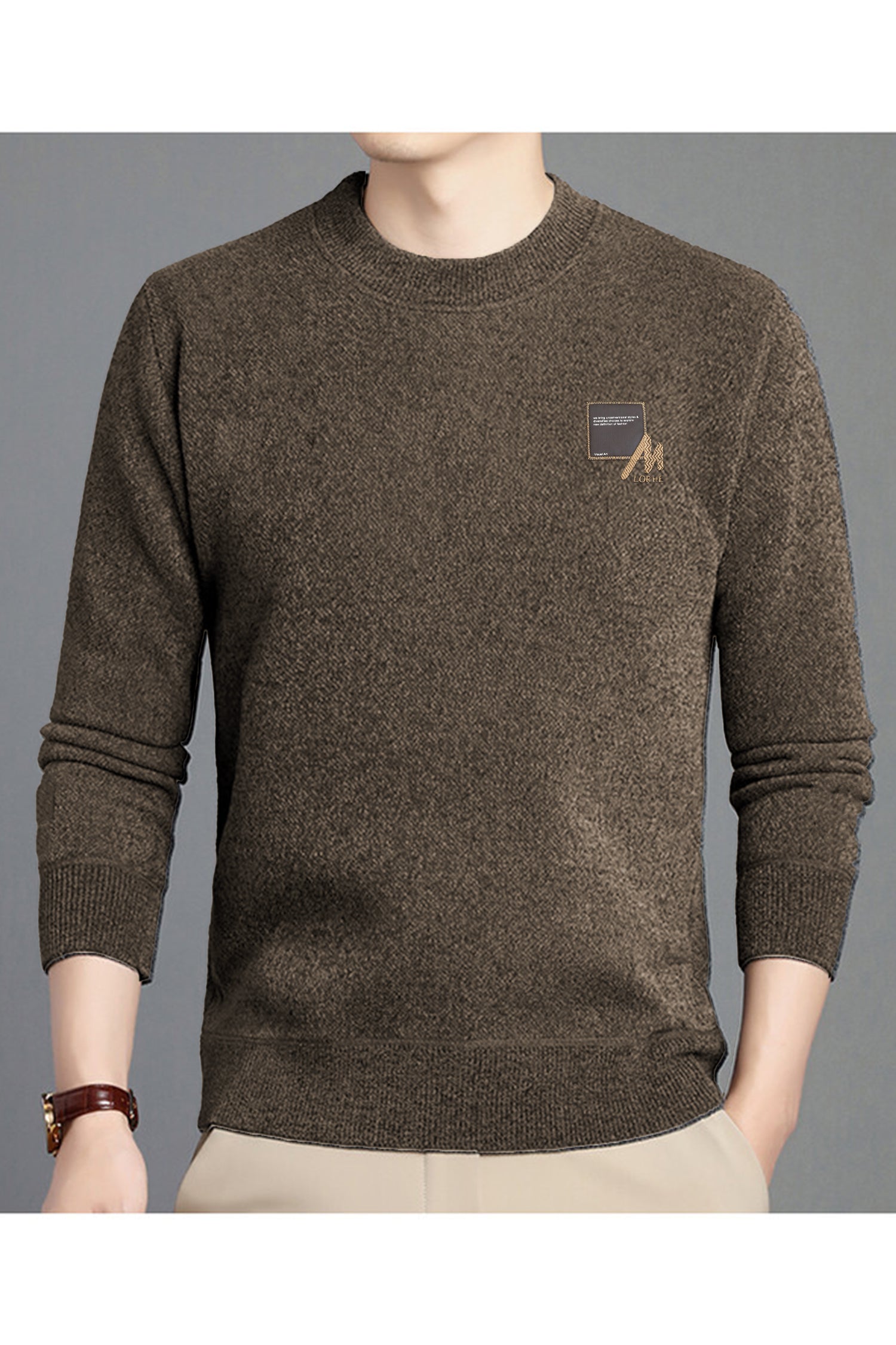 Sweater Style Round Neck Imported Men's Sweatshirt