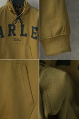 Turbo Harlem Signature Slogan Fleece Hoodie In Light Camel