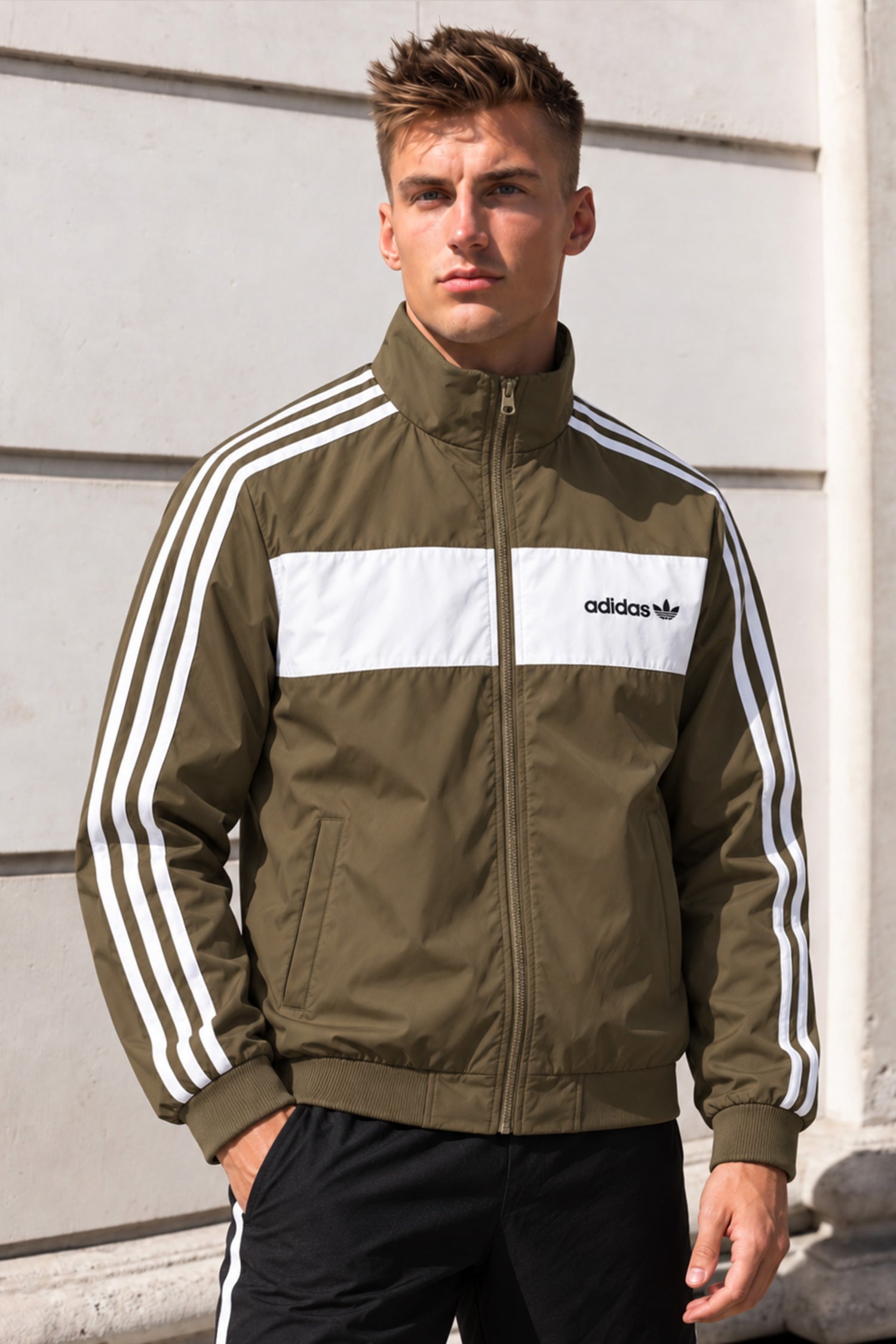 Adds Adicolor Firebird Imp Men Sports Jacket In Brown