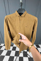 Turbo Lining Check Creation Long Sleeve Cotton Casual Shirt