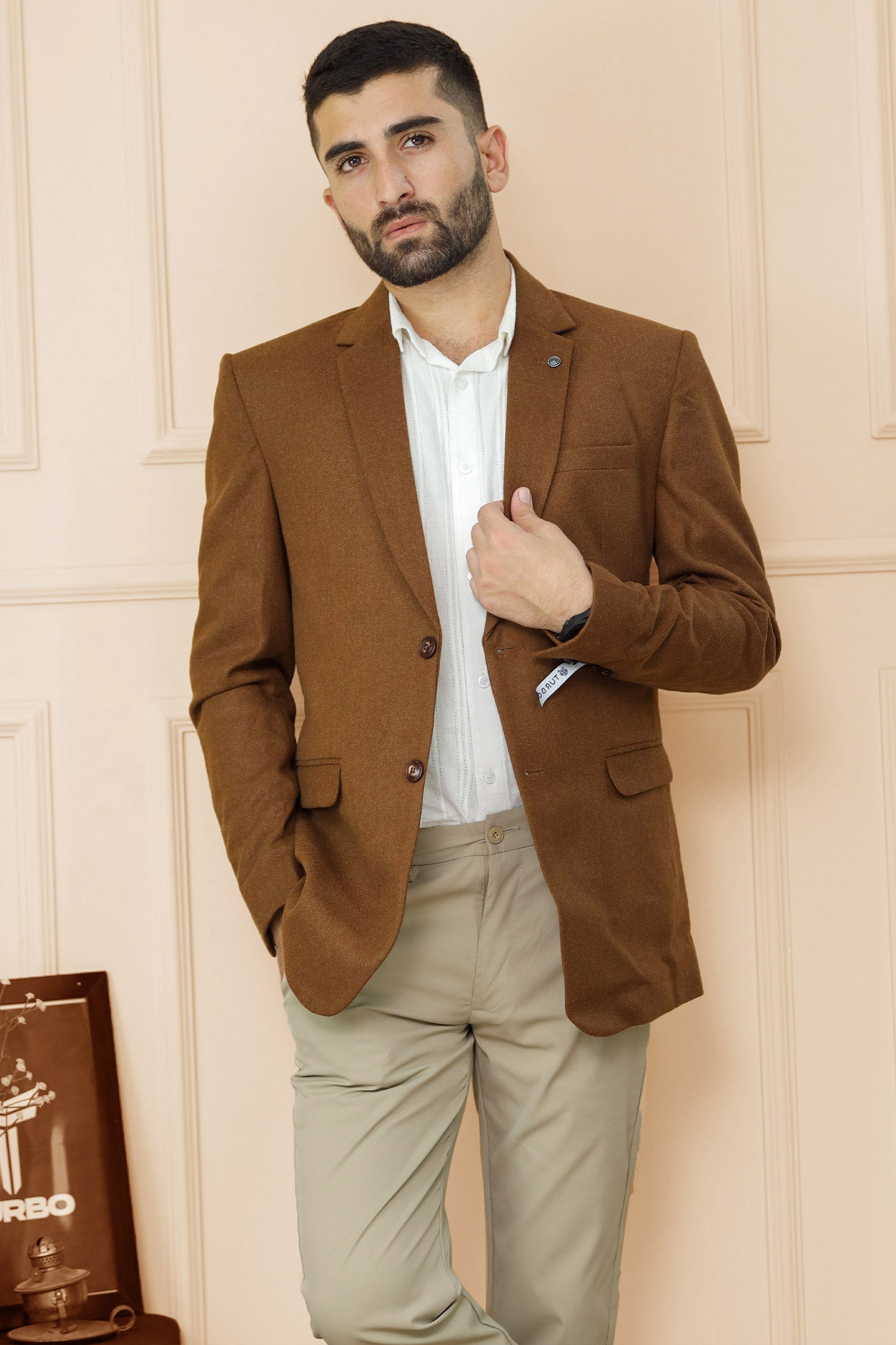 Classic Rich Self Pattern Men Blazer