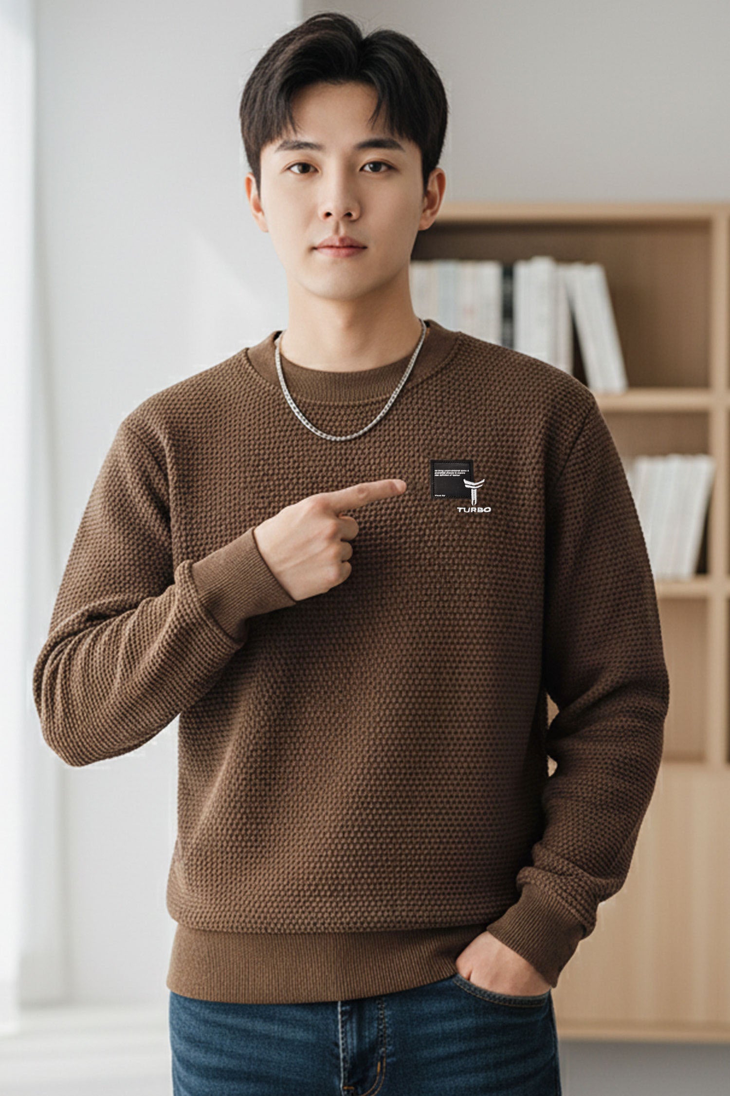 Turbo HoneyComb Patterened Imported Men's Sweatshirt