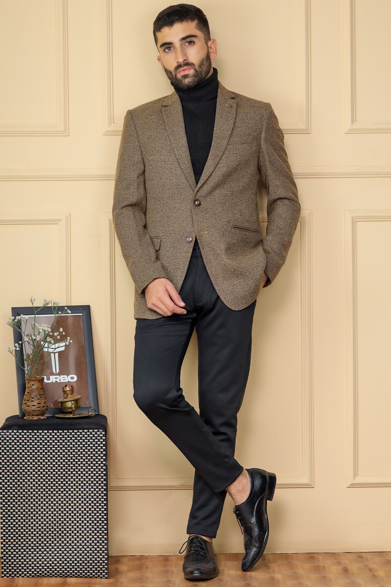 Wool Rich Worsted Tweed Mens Casual Blazer