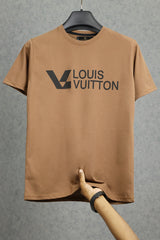 LV Maze Logo Statement Graphic Crew Neck Tee