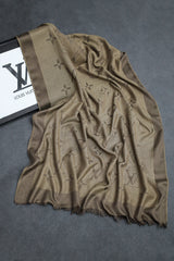 Luis Vten Metallic Shimmering Sparkle Silk Men Mufflers In Brown