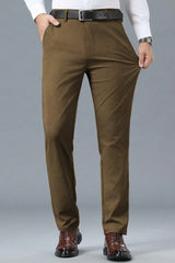 Turbo Urban Executive Slim Fit Cotton Pant In Brown