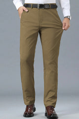 Turbo Urban Era Executive Slim Fit Cotton Pant In Brown