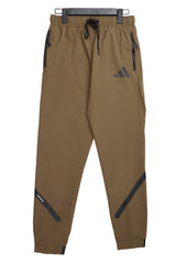 Adds Bottom Stripes Micro Premium Sportswear Trouser In Brown