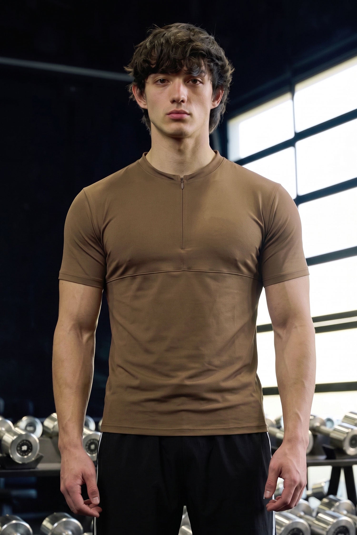 Turbo Zip-Neck Top Style Dry-Fit Tee