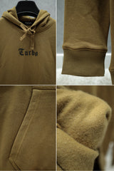 Turbo X Calfrnia Signature Typography Fleece Hoodie In Camel