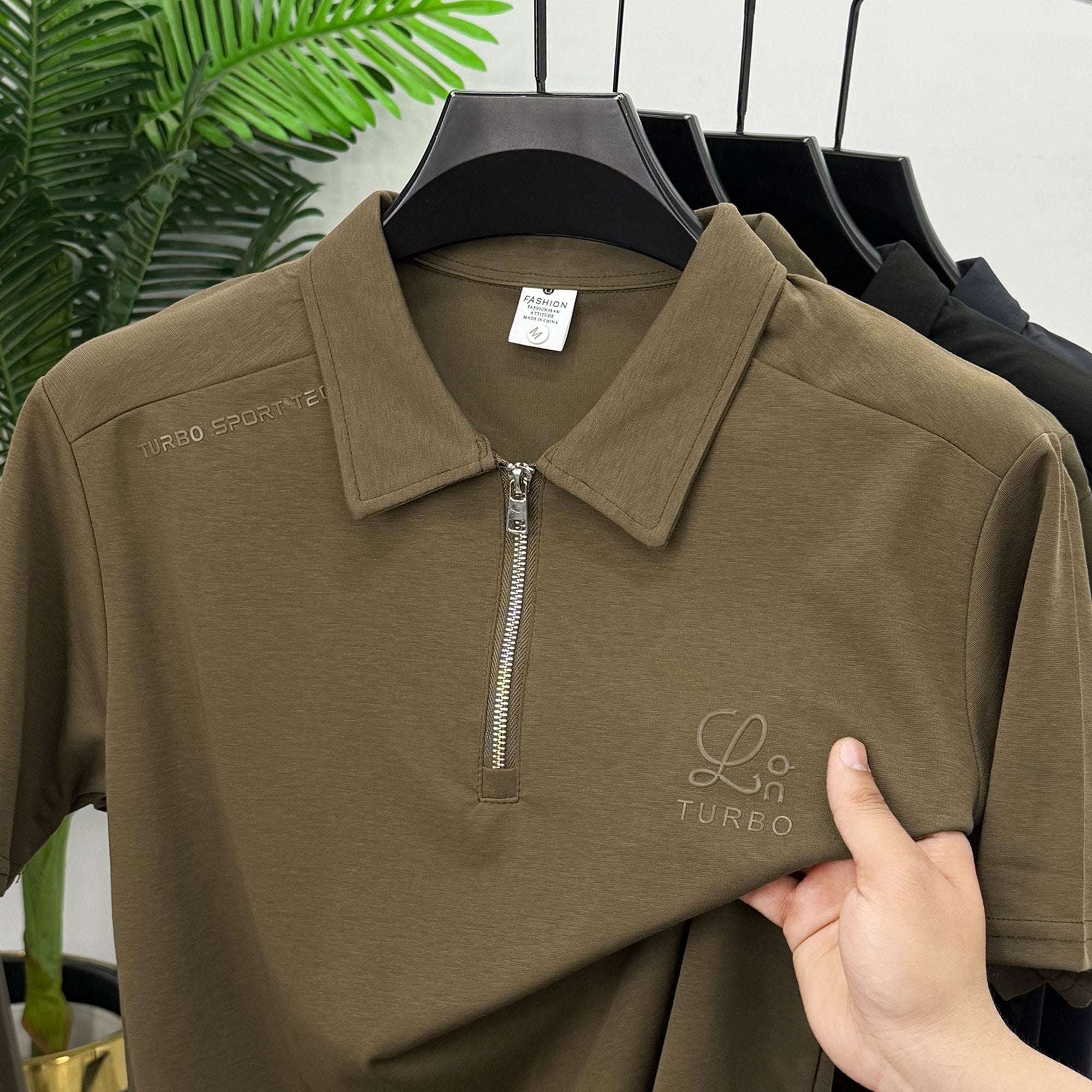 Turbo Zip Collar Style Men's Polo Shirt