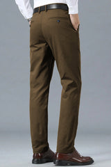 Turbo Urban Executive Slim Fit Cotton Pant In Brown