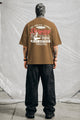 Turbo "Endless Summer" Typography Oversize Tee In Brown