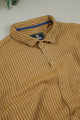Turbo Lining Check Creation Long Sleeve Cotton Casual Shirt In Brown