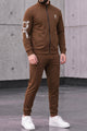 On Clod Running Graphic Zipper Men's Co-Ord Set In Brown
