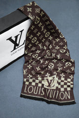 Luis Vten Monogram Luxury Edition Men Mufflers In Brown