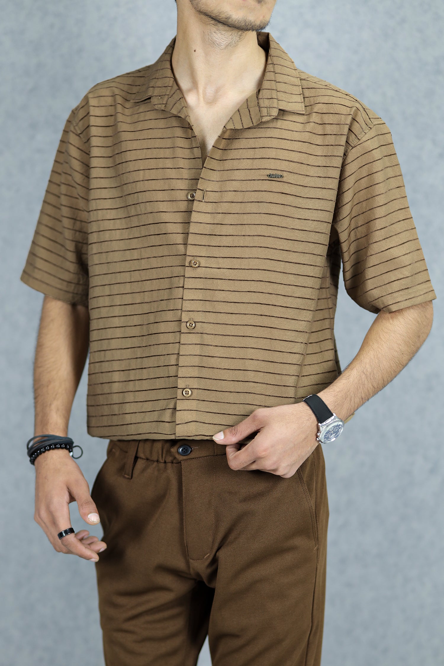 Turbo Snitch Striped  Casual Shirt