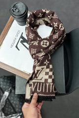 Luis Vten Monogram Luxury Edition Men Mufflers In Brown