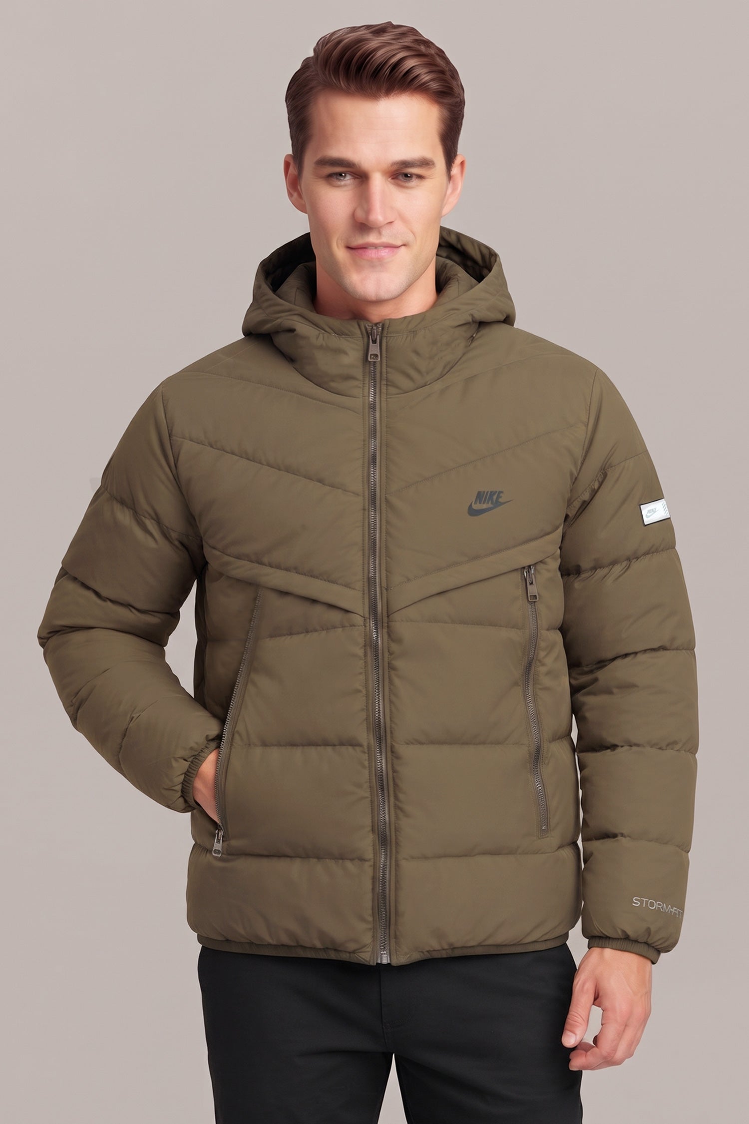 Nke Storm-Fit Windrunner Hooded Imported Puffer Jacket