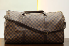 Luis Vten Imported Signature Printed Travel bag in Brown