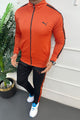 Pma Contrast Dual Side Stripe Tracksuit In Black&Rust