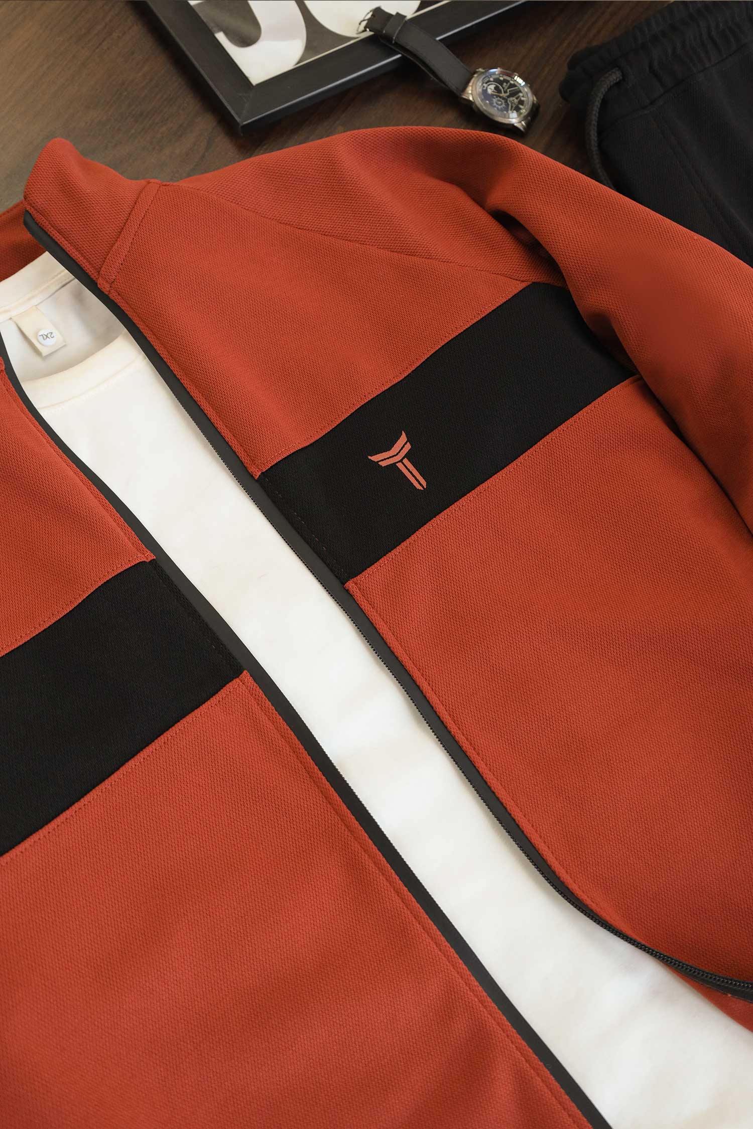 Turbo TrainFit Panel Mock Neck Zipper Tracksuit