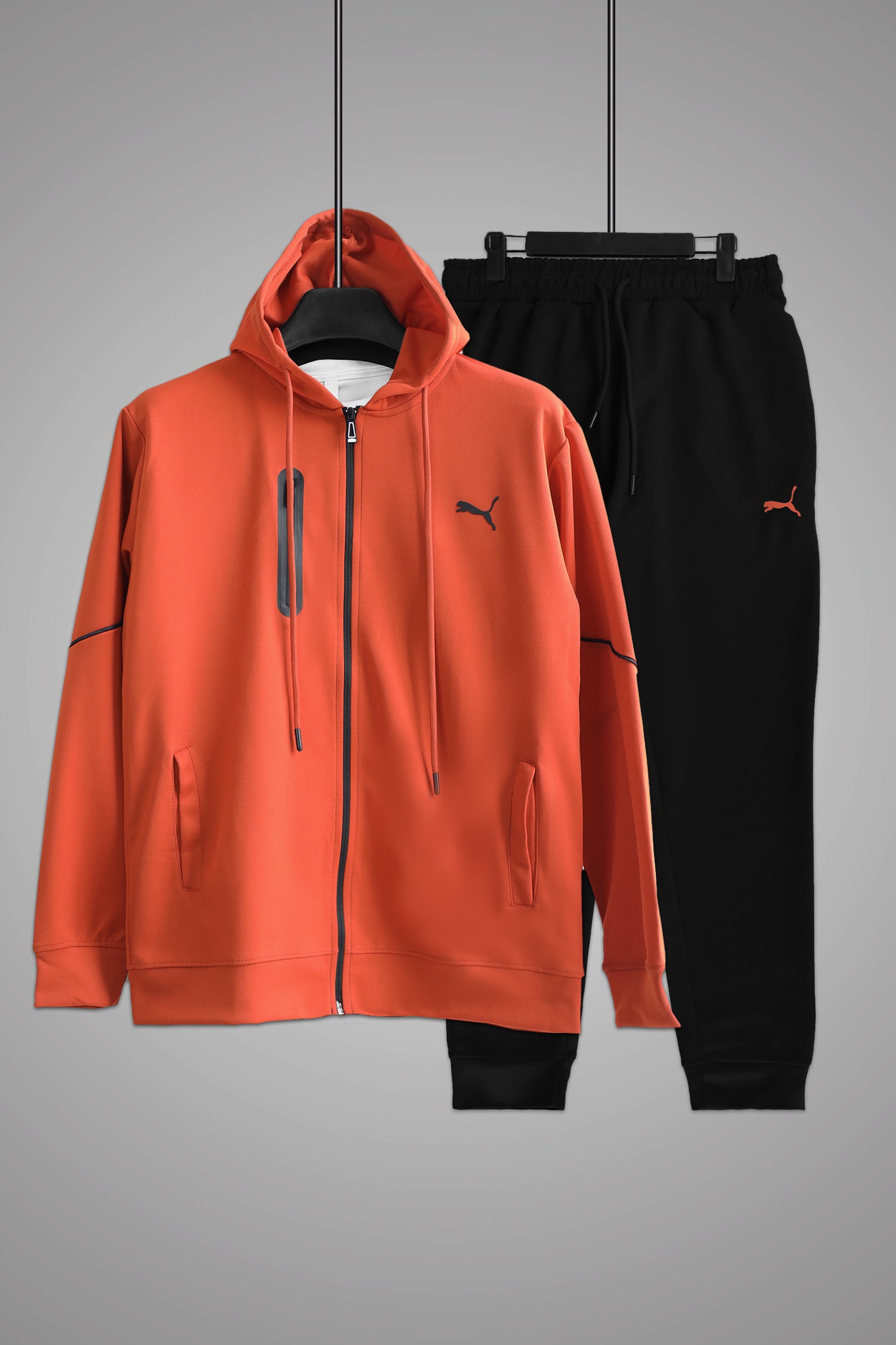 Pma Mens Vent Hooded Woven Zipper Tracksuit