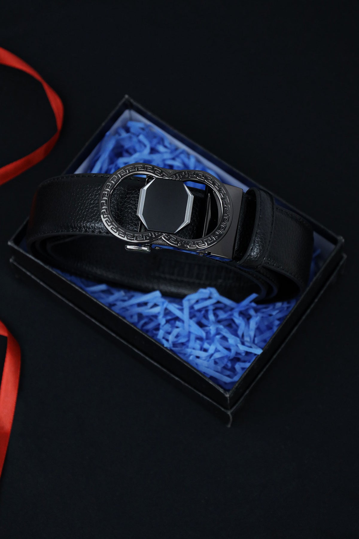 Frgamo Metal Alloy Automatic Buckle Branded Belt